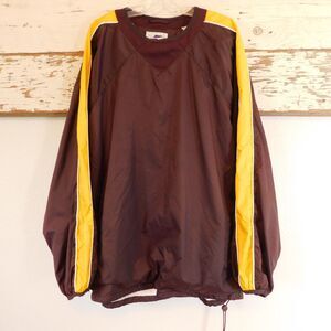 Men's Eastbay Windbreaker Pullover Maroon Yellow XXL Vintage Athletic Lined EUC!